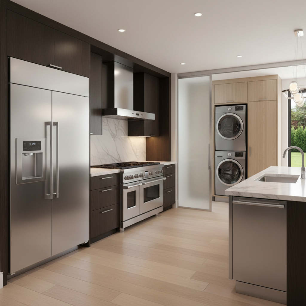 Premium home appliances in a luxury home environment